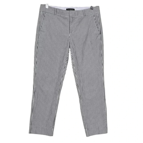 Banana Republic Factory Avery Seesucker Striped Pants Ankle Size 4 - Picture 3 of 11